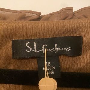 SL FASHION MS BROWN SZ 16 little layered dress